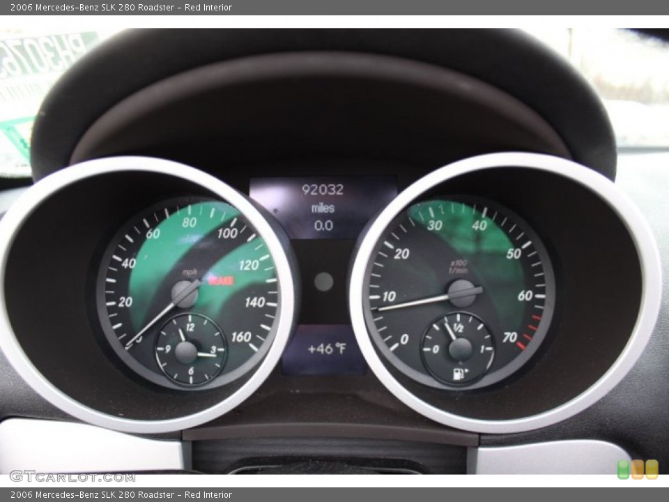 Red Interior Gauges for the 2006 Mercedes-Benz SLK 280 Roadster #74700055