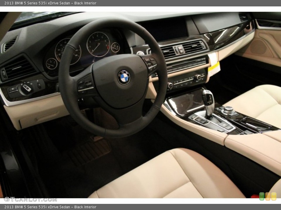 Black Interior Prime Interior for the 2013 BMW 5 Series 535i xDrive Sedan #74700245