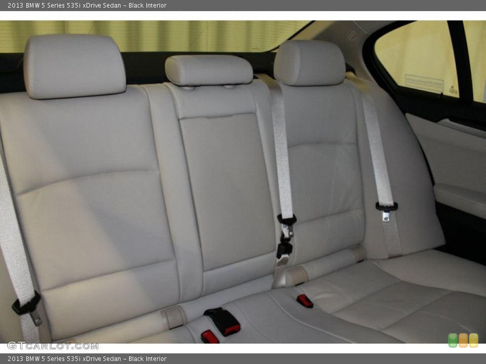 Black Interior Rear Seat for the 2013 BMW 5 Series 535i xDrive Sedan #74700307