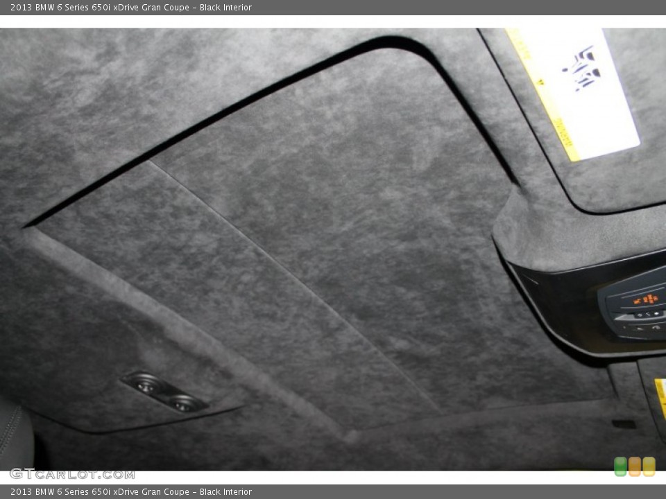 Black Interior Sunroof for the 2013 BMW 6 Series 650i xDrive Gran Coupe #74700661