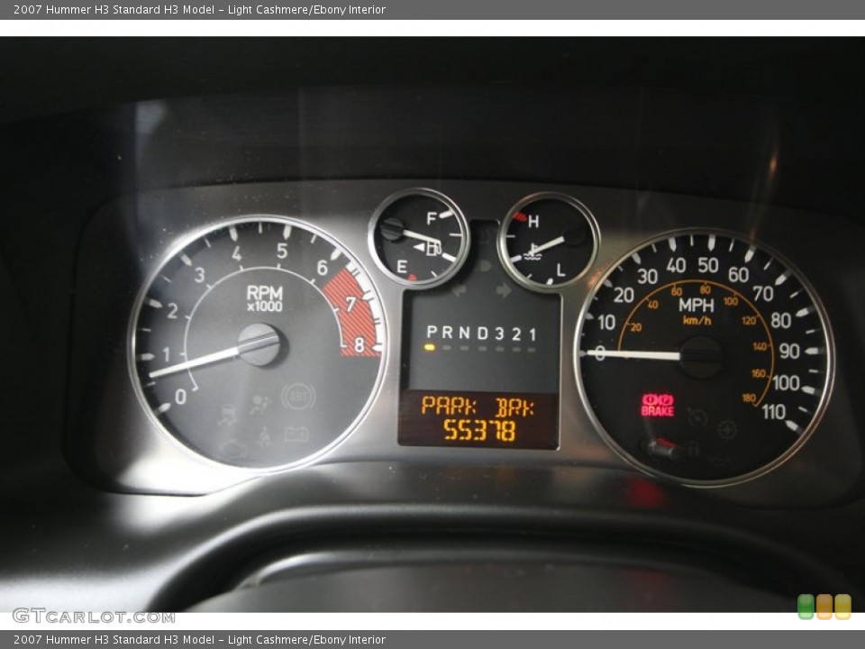 Light Cashmere/Ebony Interior Gauges for the 2007 Hummer H3  #74701917