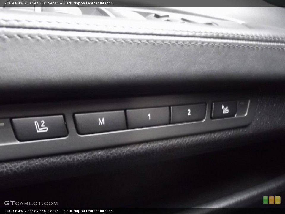Black Nappa Leather Interior Controls for the 2009 BMW 7 Series 750i Sedan #74703373