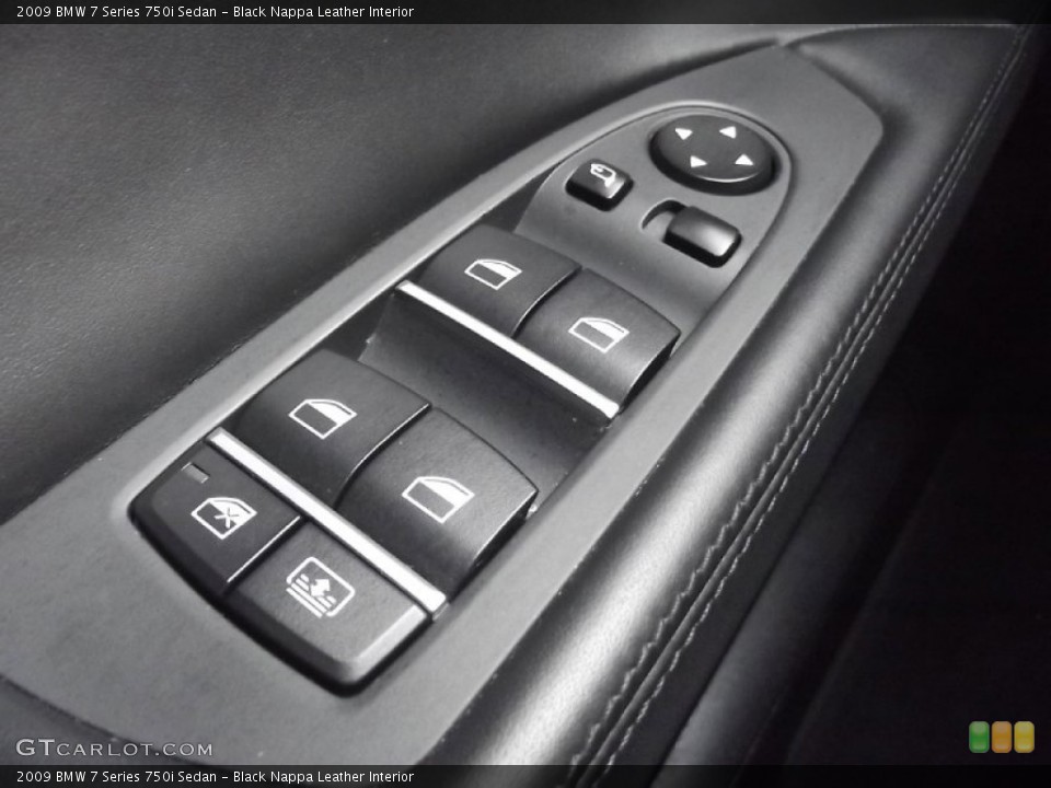 Black Nappa Leather Interior Controls for the 2009 BMW 7 Series 750i Sedan #74703396