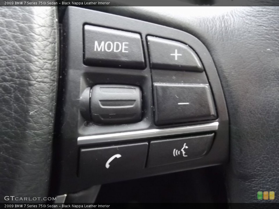 Black Nappa Leather Interior Controls for the 2009 BMW 7 Series 750i Sedan #74703415