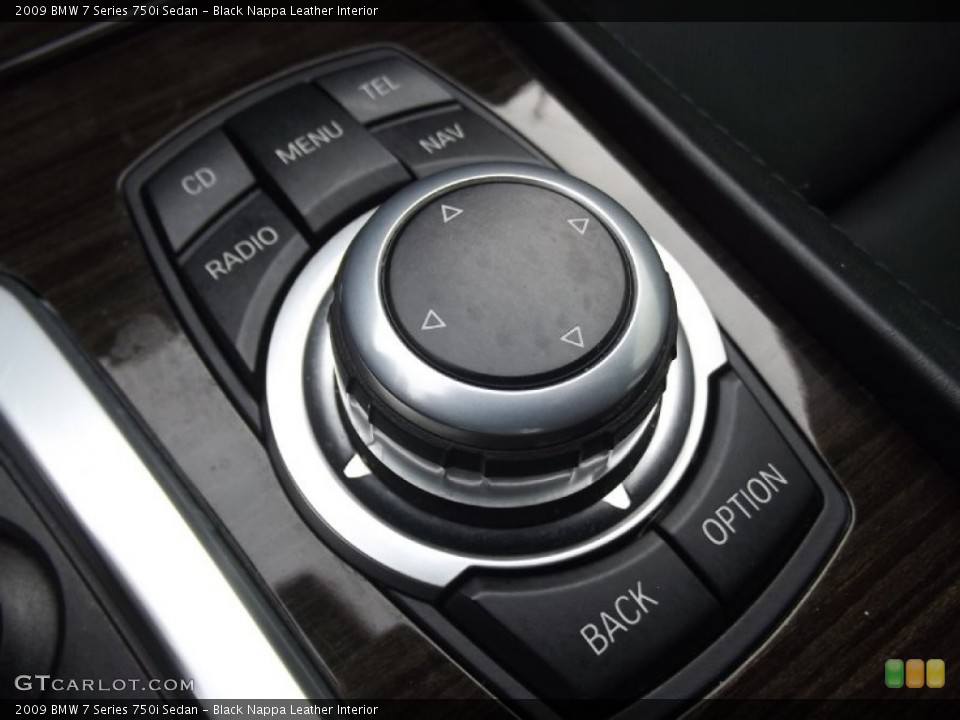 Black Nappa Leather Interior Controls for the 2009 BMW 7 Series 750i Sedan #74703550