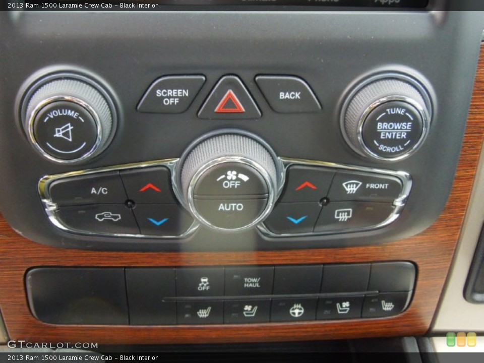 Black Interior Controls for the 2013 Ram 1500 Laramie Crew Cab #74703622