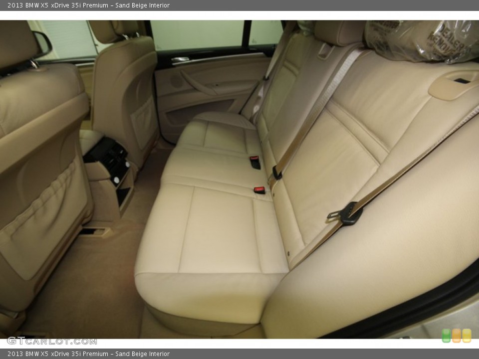 Sand Beige Interior Rear Seat for the 2013 BMW X5 xDrive 35i Premium #74703794