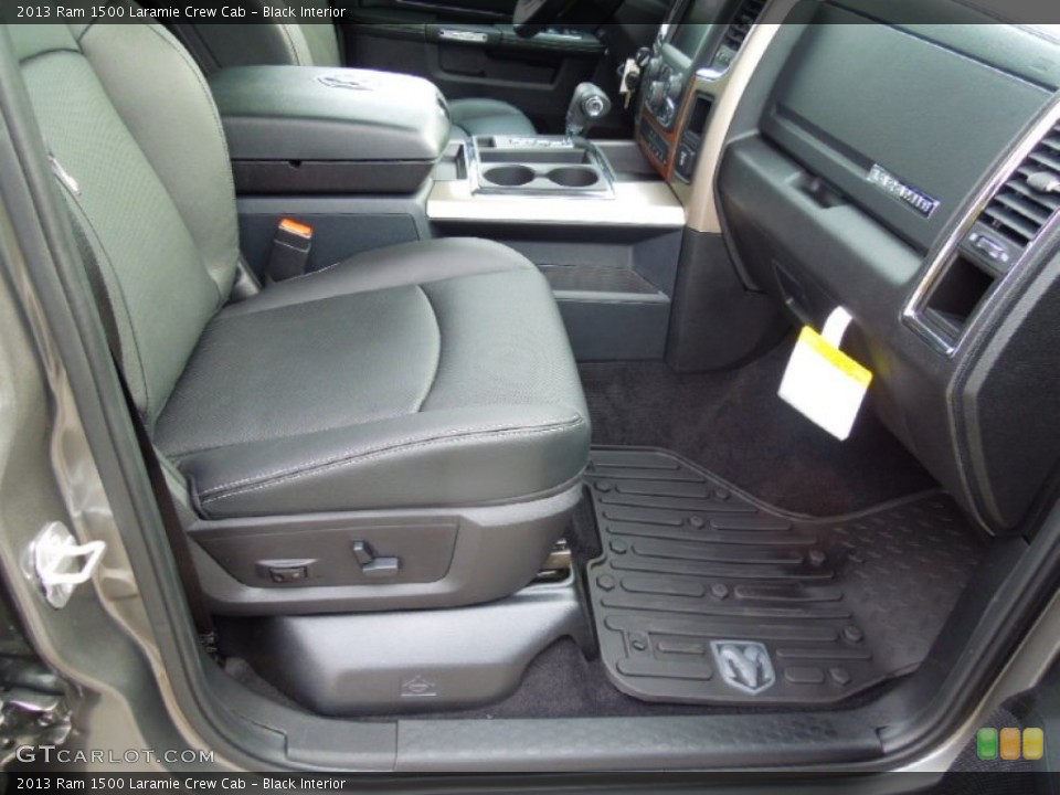 Black Interior Front Seat for the 2013 Ram 1500 Laramie Crew Cab #74703808
