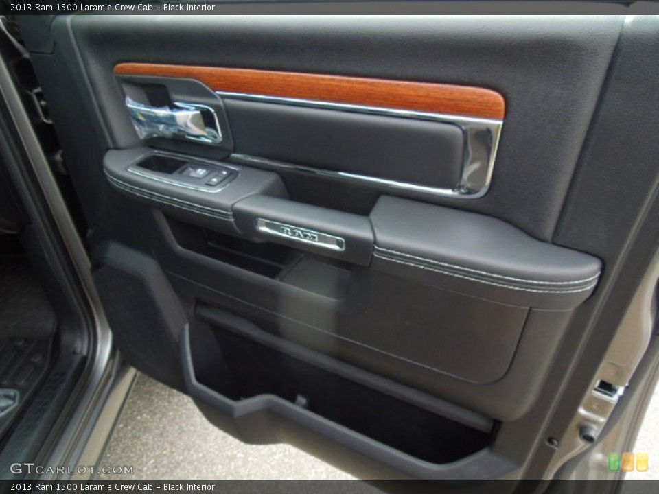 Black Interior Door Panel for the 2013 Ram 1500 Laramie Crew Cab #74703829