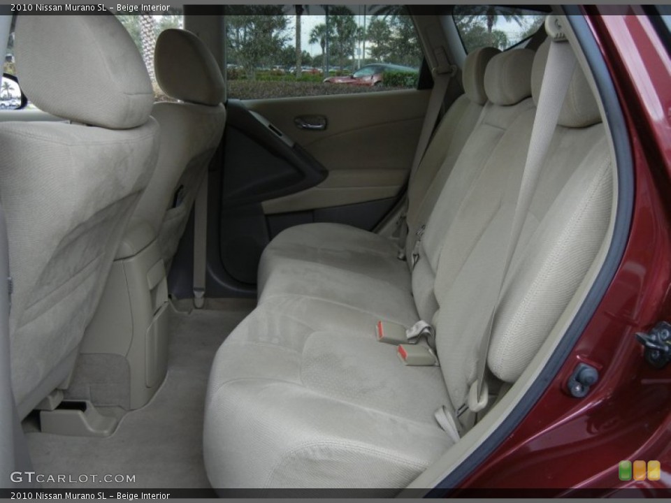 Beige Interior Rear Seat for the 2010 Nissan Murano SL #74706307