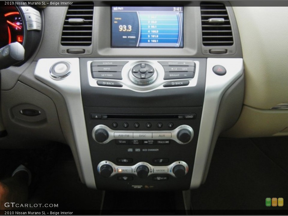 Beige Interior Controls for the 2010 Nissan Murano SL #74706469