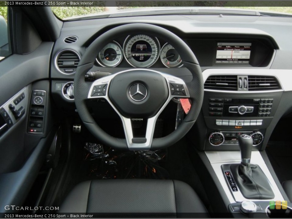 Black Interior Dashboard for the 2013 Mercedes-Benz C 250 Sport #74707765