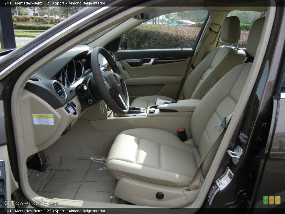 Almond Beige Interior Front Seat for the 2013 Mercedes-Benz C 250 Sport #74707999