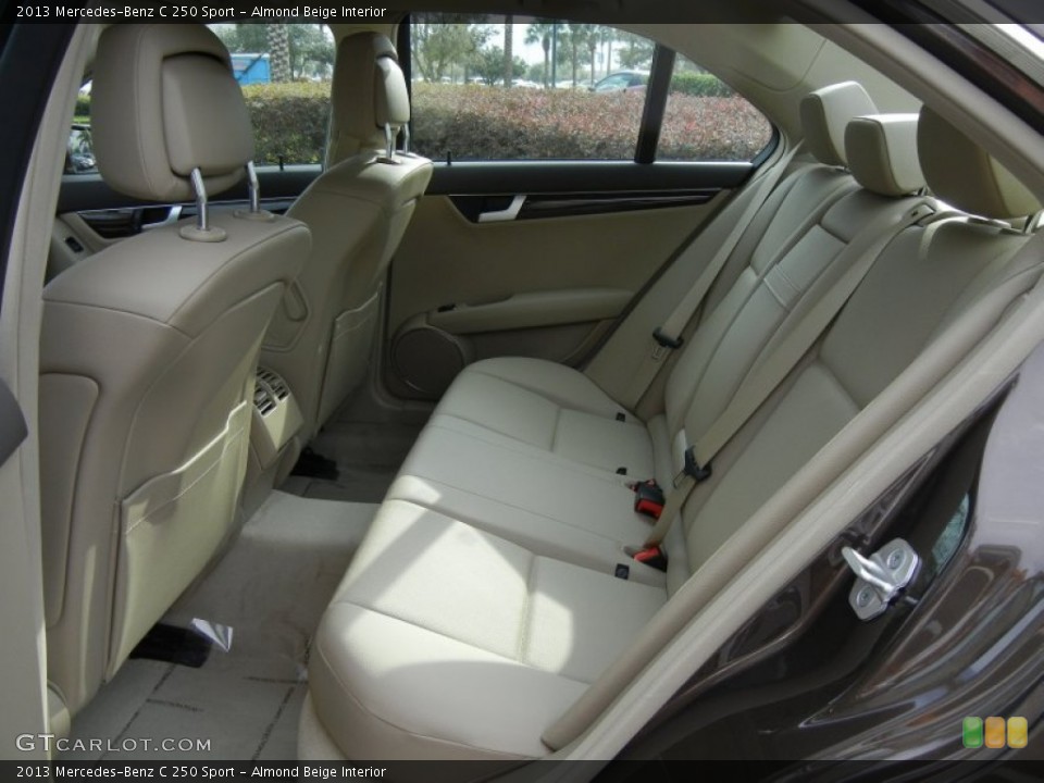 Almond Beige Interior Rear Seat for the 2013 Mercedes-Benz C 250 Sport #74708021