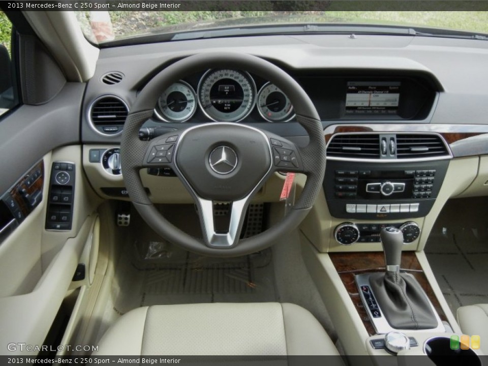 Almond Beige Interior Dashboard for the 2013 Mercedes-Benz C 250 Sport #74708065