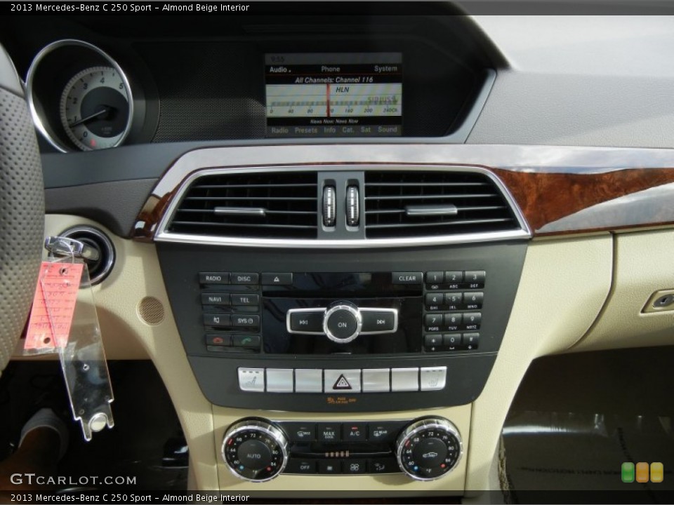 Almond Beige Interior Controls for the 2013 Mercedes-Benz C 250 Sport #74708107