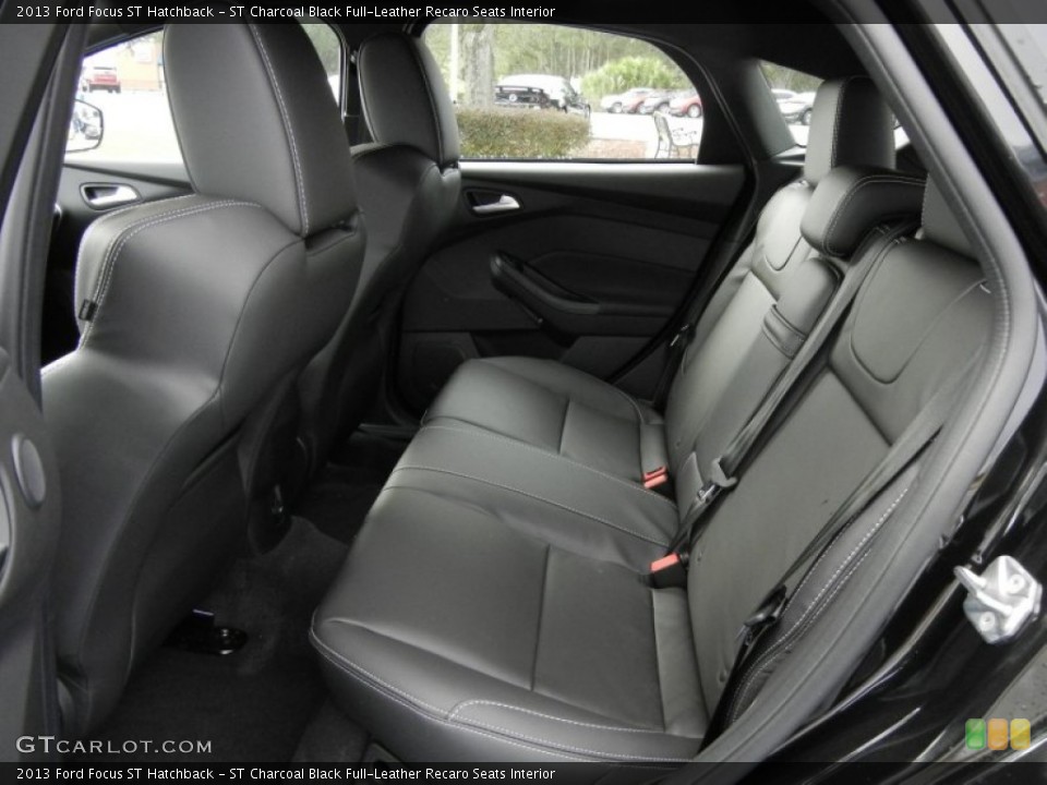 ST Charcoal Black Full-Leather Recaro Seats Interior Rear Seat for the 2013 Ford Focus ST Hatchback #74711236