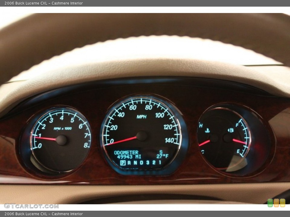Cashmere Interior Gauges for the 2006 Buick Lucerne CXL #74713904
