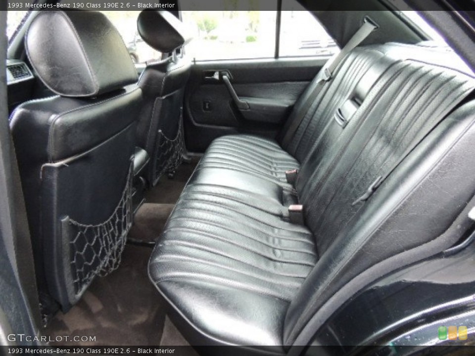 Black Interior Rear Seat for the 1993 Mercedes-Benz 190 Class 190E 2.6 #74714125