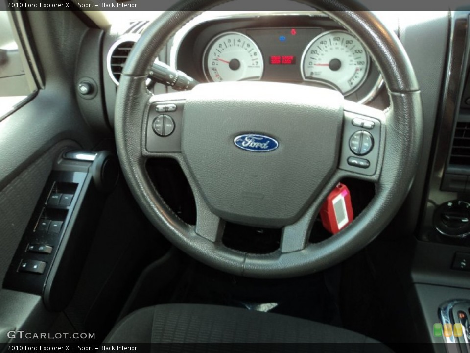 Black Interior Steering Wheel for the 2010 Ford Explorer XLT Sport #74715307