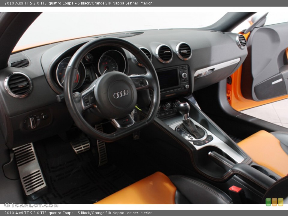 S Black/Orange Silk Nappa Leather Interior Prime Interior for the 2010 Audi TT S 2.0 TFSI quattro Coupe #74719454