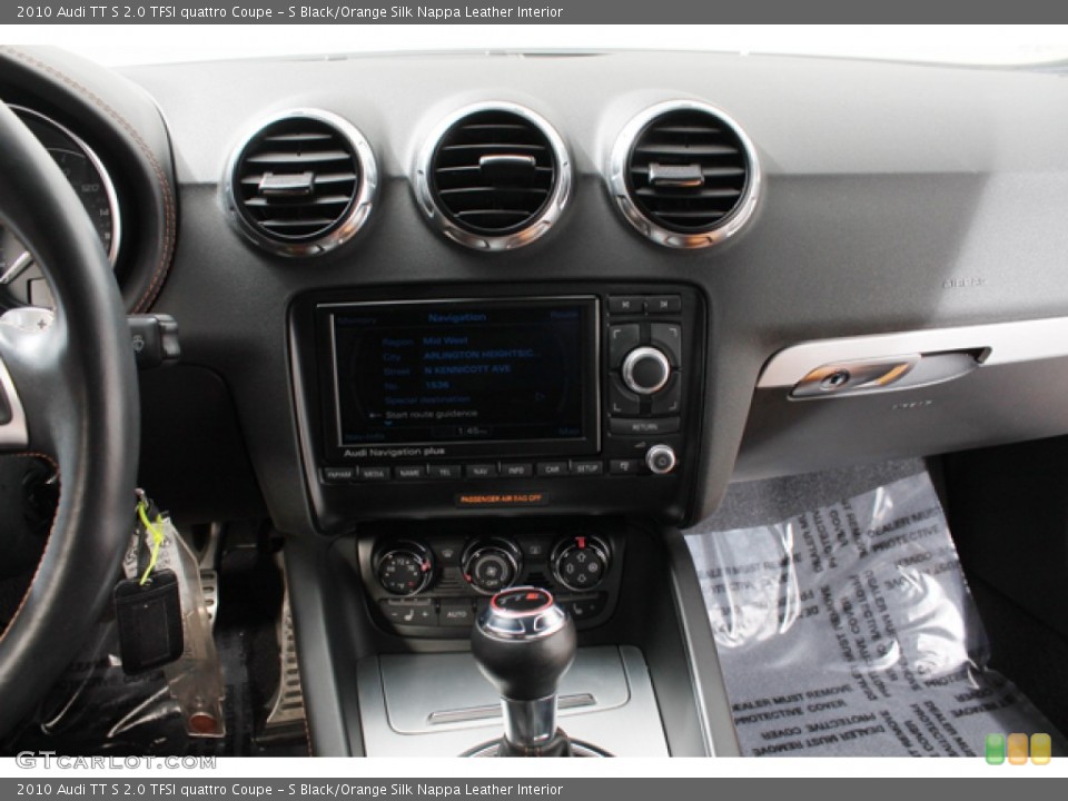 S Black/Orange Silk Nappa Leather Interior Controls for the 2010 Audi TT S 2.0 TFSI quattro Coupe #74719527