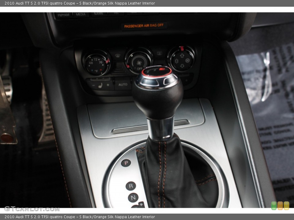 S Black/Orange Silk Nappa Leather Interior Transmission for the 2010 Audi TT S 2.0 TFSI quattro Coupe #74719570