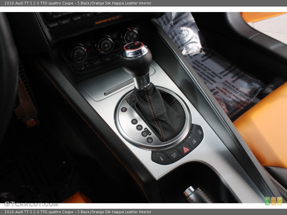 S Black/Orange Silk Nappa Leather Interior Transmission for the 2010 Audi TT S 2.0 TFSI quattro Coupe #74719597