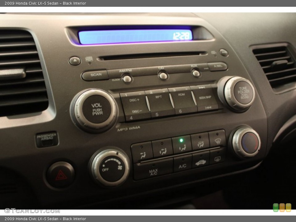 Black Interior Controls for the 2009 Honda Civic LX-S Sedan #74724703
