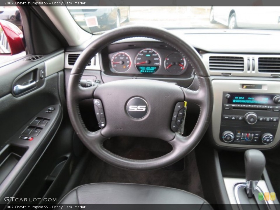 Ebony Black Interior Steering Wheel for the 2007 Chevrolet Impala SS #74728168
