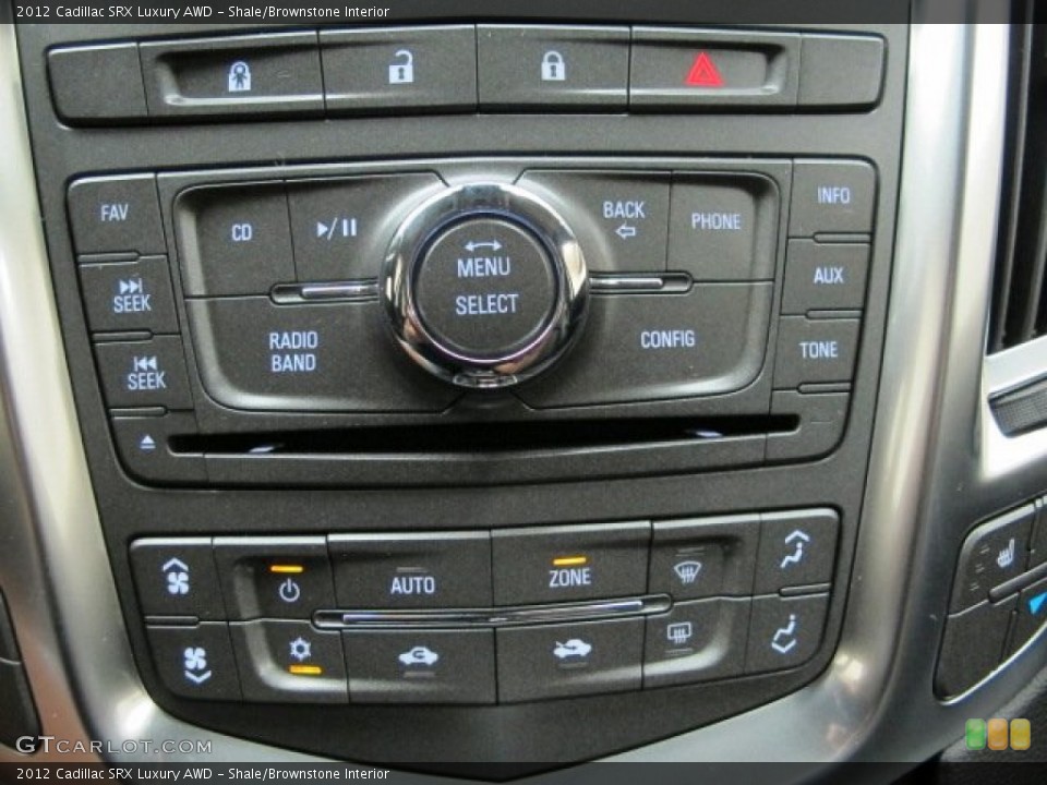 Shale/Brownstone Interior Controls for the 2012 Cadillac SRX Luxury AWD #74728469