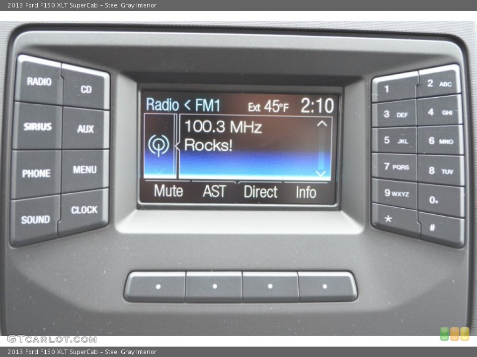 Steel Gray Interior Controls for the 2013 Ford F150 XLT SuperCab #74729943