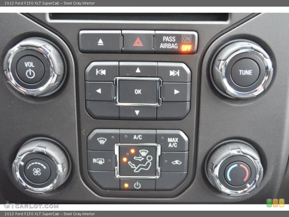 Steel Gray Interior Controls for the 2013 Ford F150 XLT SuperCab #74729959
