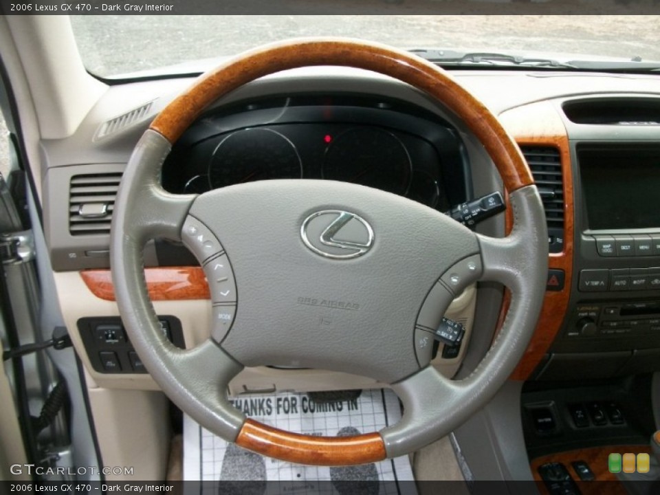 Dark Gray Interior Steering Wheel for the 2006 Lexus GX 470 #74733296