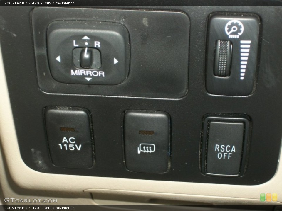 Dark Gray Interior Controls for the 2006 Lexus GX 470 #74733589