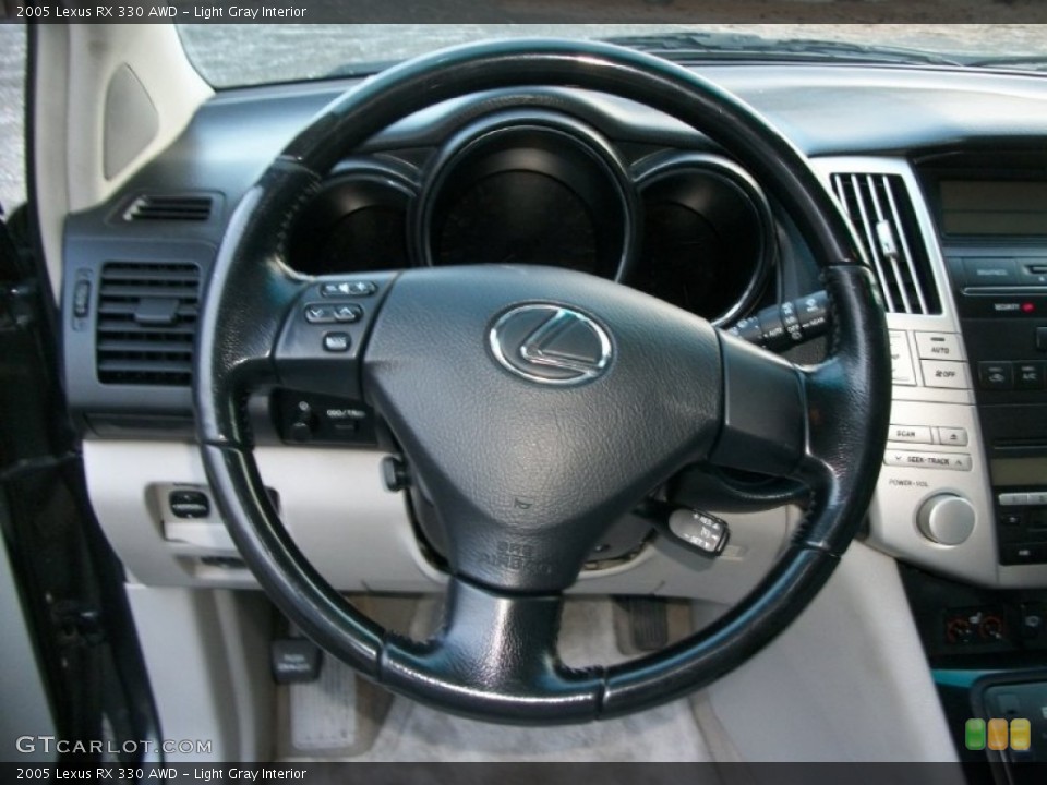 Light Gray Interior Steering Wheel for the 2005 Lexus RX 330 AWD #74734541