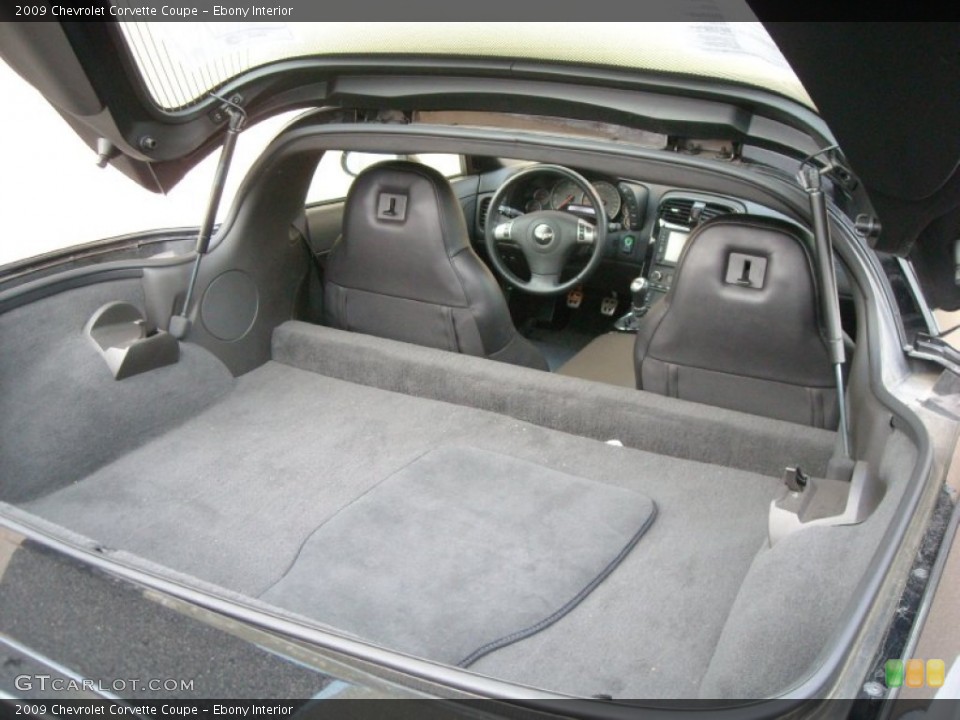 Ebony Interior Trunk for the 2009 Chevrolet Corvette Coupe #74736205