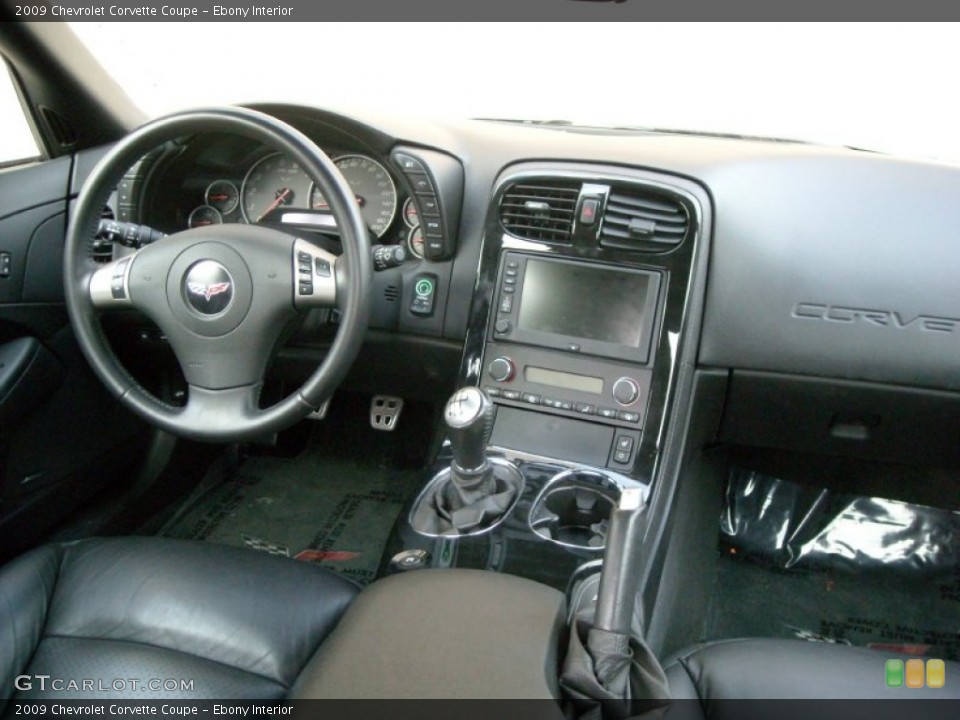 Ebony Interior Dashboard for the 2009 Chevrolet Corvette Coupe #74736220