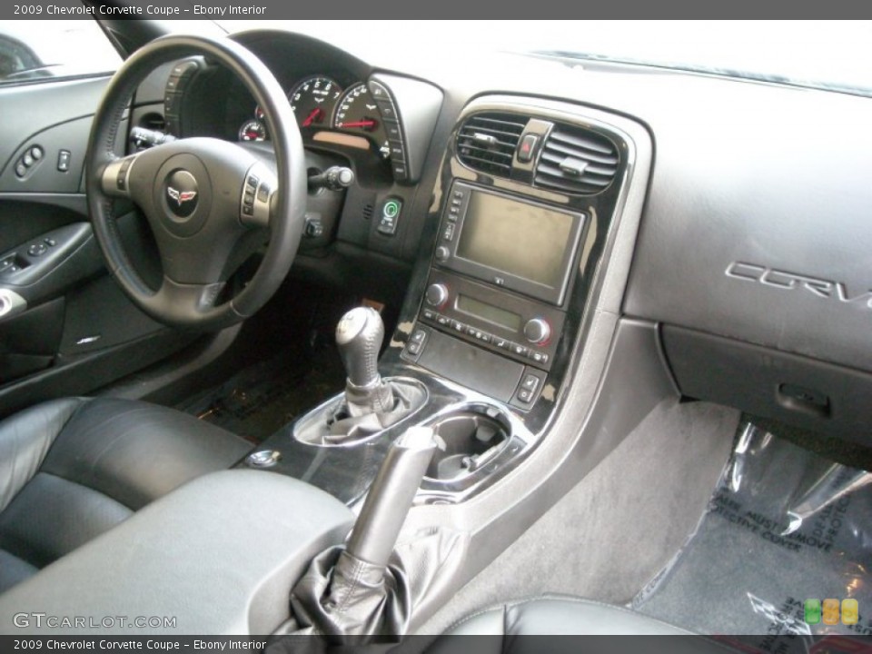 Ebony Interior Dashboard for the 2009 Chevrolet Corvette Coupe #74736401