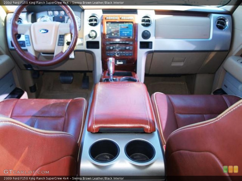 Sienna Brown Leather/Black Interior Dashboard for the 2009 Ford F150 King Ranch SuperCrew 4x4 #74737822