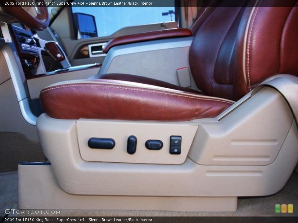 Sienna Brown Leather/Black Interior Controls for the 2009 Ford F150 King Ranch SuperCrew 4x4 #74737889