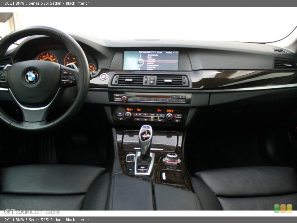 Black Interior Dashboard for the 2011 BMW 5 Series 535i Sedan #74739209