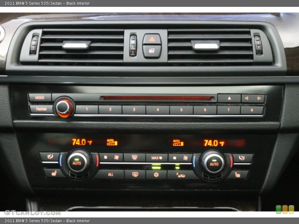 Black Interior Controls for the 2011 BMW 5 Series 535i Sedan #74739232
