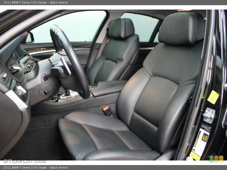 Black Interior Front Seat for the 2011 BMW 5 Series 535i Sedan #74739295