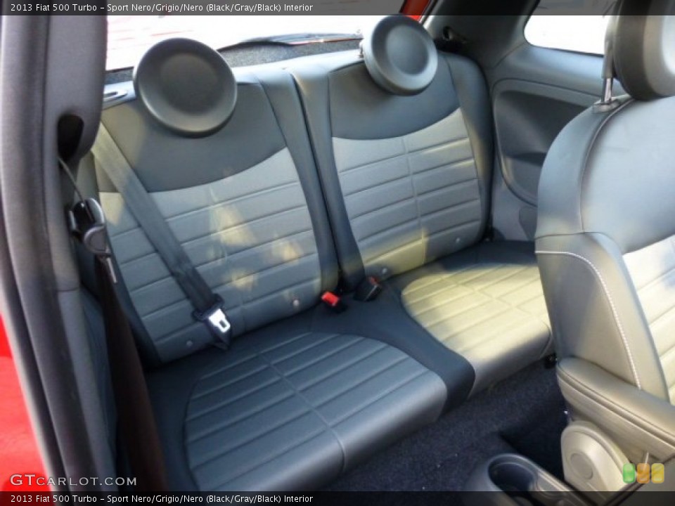 Sport Nero/Grigio/Nero (Black/Gray/Black) Interior Rear Seat for the 2013 Fiat 500 Turbo #74740035