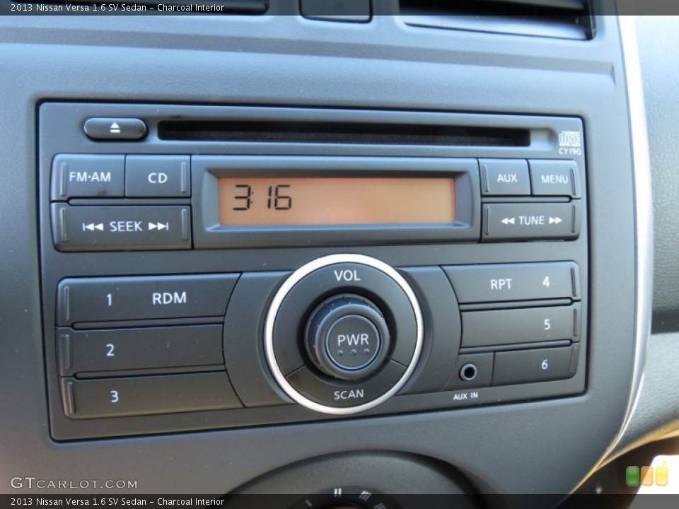 Charcoal Interior Audio System for the 2013 Nissan Versa 1.6 SV Sedan #74740707