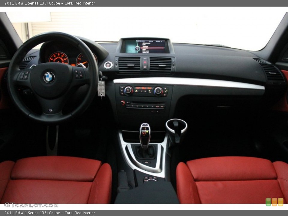 Coral Red Interior Dashboard for the 2011 BMW 1 Series 135i Coupe #74741242
