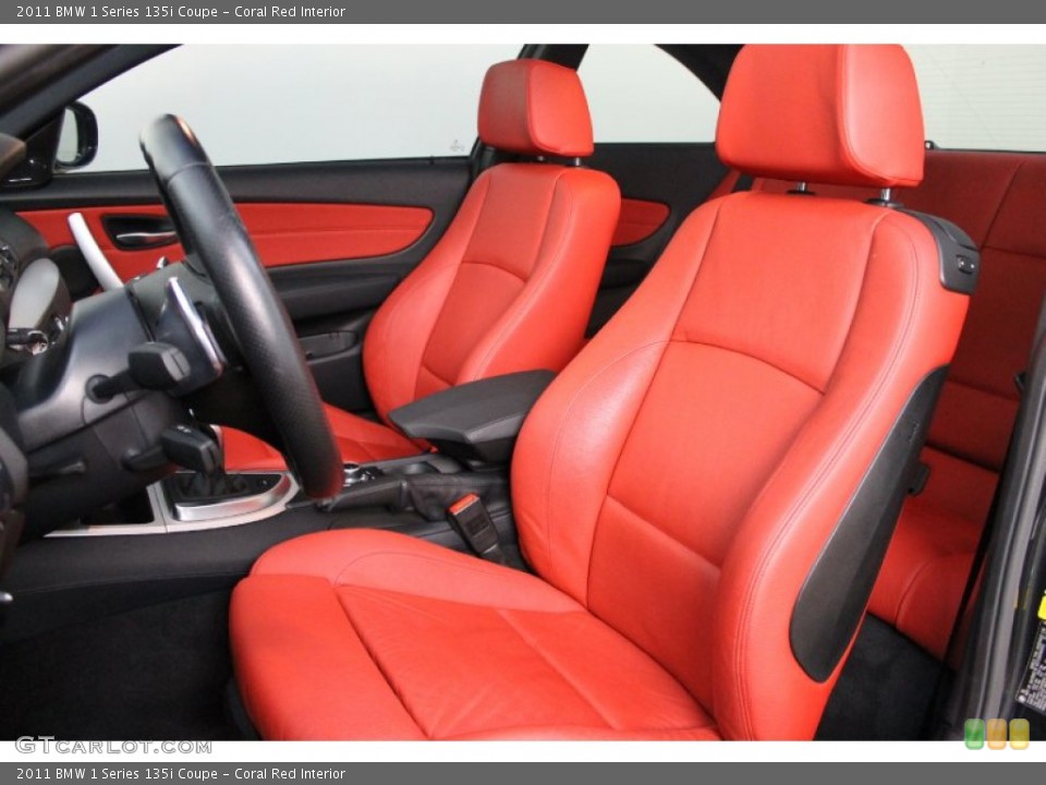 Coral Red Interior Front Seat for the 2011 BMW 1 Series 135i Coupe #74741371