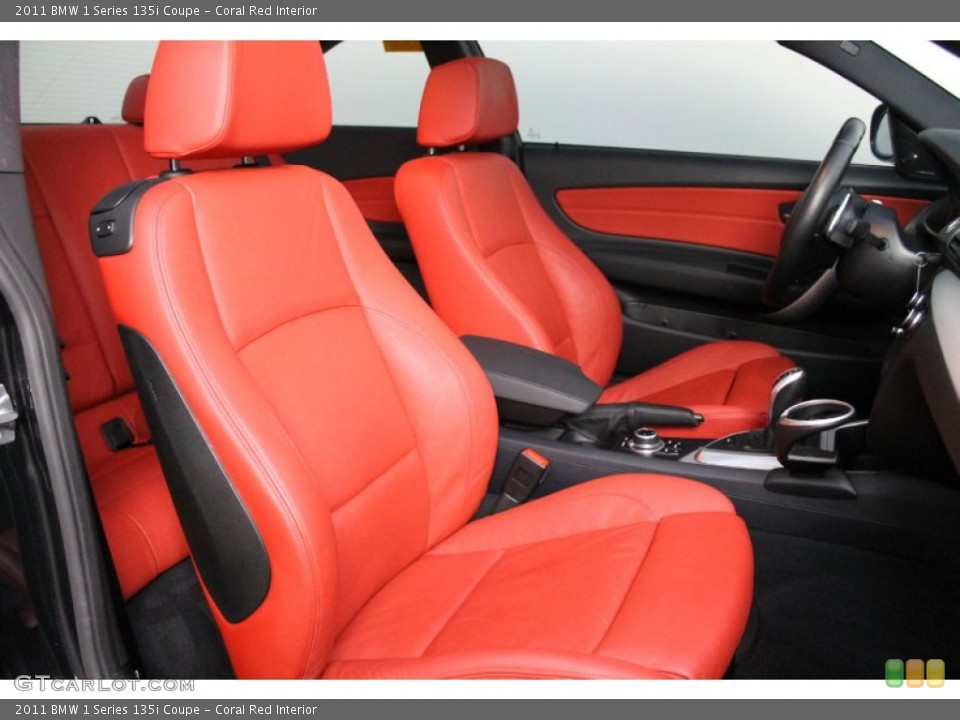Coral Red Interior Front Seat for the 2011 BMW 1 Series 135i Coupe #74741386