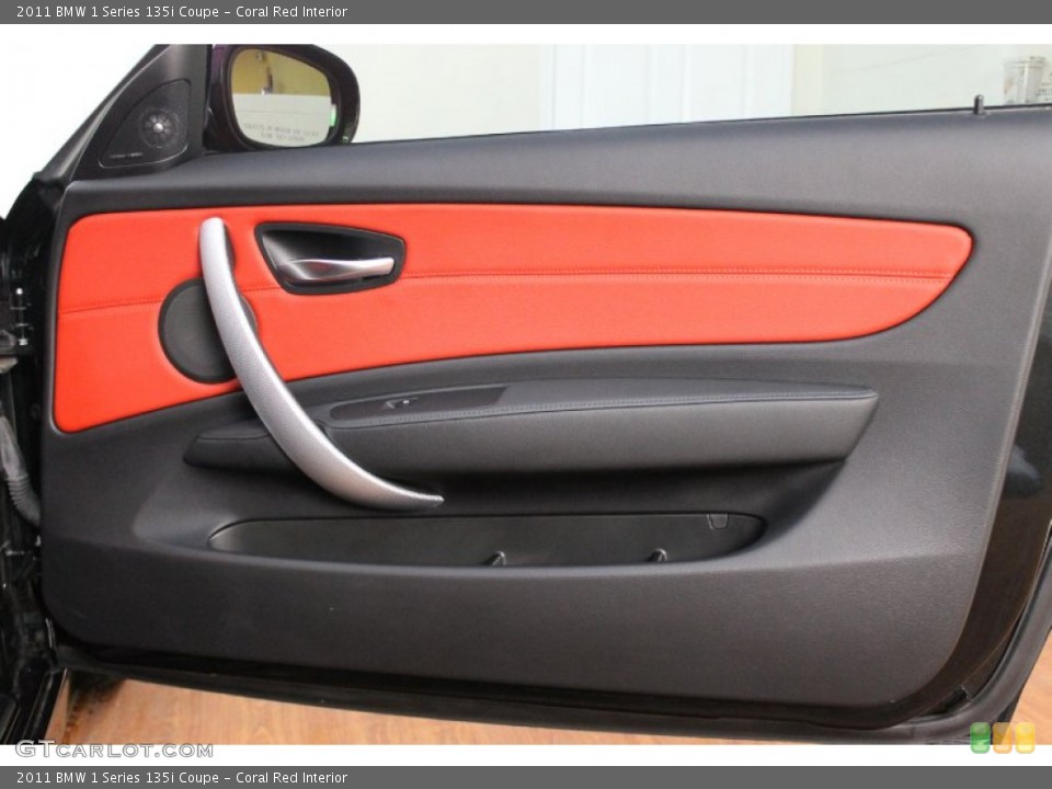 Coral Red Interior Door Panel for the 2011 BMW 1 Series 135i Coupe #74741457